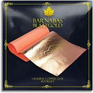 🍂 barnabas blattgold authentic copper leaf sheets - pack of 25 - 5.5 inches booklet - loose leaf logo