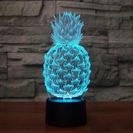 🍍 ананасная 3d-иллюзия лампы led-ночник для гостиной и спальни, декорирование, питание от usb, смена 7 цветов столешница для подачи освещения вечеринок, детский подарок на день рождения. логотип