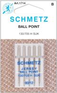 🧵 schmetz 1714c ball point jersey needles, size 80/12, 5-pack for sewing machines logo