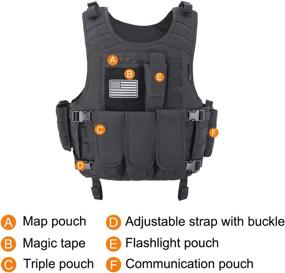 img 3 attached to 🎯 Snacam Tactical Vest: Top-notch Airsoft Painball Gear for Men