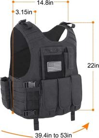 img 1 attached to 🎯 Snacam Tactical Vest: Top-notch Airsoft Painball Gear for Men