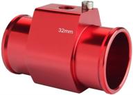 🌡️ aluminum red water temperature meter with 32mm radiator sensor adaptor clamps by dewhel logo