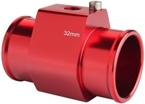 img 3 attached to 🌡️ Алюминиевый красный измеритель температуры воды с адаптерными зажимами для датчика радиатора диаметром 32 мм от Dewhel