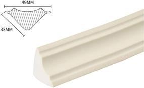img 3 attached to Flexible Molding Trim Fast Crown Molding Peel and Stick Ceiling Cornice, Skirting Self-Adhesive, Caulk and Trim Strips - Tile Edge Trim for Floors, Wall Corners, Countertops - 16.4 ft x 1.9 inch