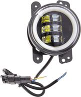 🚙 lantsun одобрено dot 4-дюймовые противотуманные фары 60w cree led с гало-кольцом ангела для wrangler 97-17 jk (упаковка из 2-х штук) - усиленная seo логотип