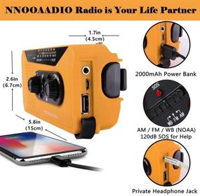 img 1 attached to 📻 Stay Connected Anywhere: Emergency Radio with AM/FM, NOAA, Solar Power, and Power Bank Features