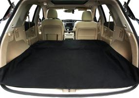 img 1 attached to 🐾 NAC&ZAC Waterproof SUV Cargo Liner: Ultimate Pet Seat Cover with Bumper Flap and Machine Washable Design