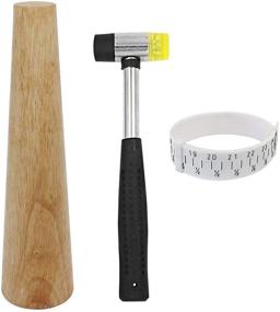 img 4 attached to 🔨 HEYMOUS Wood Bracelet Mandrel and Wrist Sizer with Hammer, Rubber Mallet | Jewelry Making and Repair Kit: Bangle Shaper and Tools