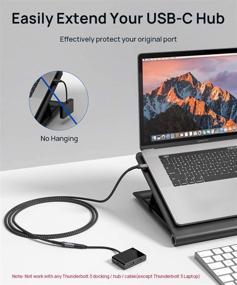 img 3 attached to 🔌 Enhance Connectivity with JSAUX USB C Extension Cable (6.6FT/2M) - Ideal for USB C Hub/Dock, Pixel 3 2 XL, Galaxy S20 S10 S9 S8 and More