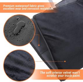 img 1 attached to Sportneer Tailgate Bike Pad Truck Protection Pads - Waterproof & Scratch-Prevention for Mountain Bikes with 2 Convenient Tool Pockets - Fits Most Trucks for Transporting up to 5 Bikes