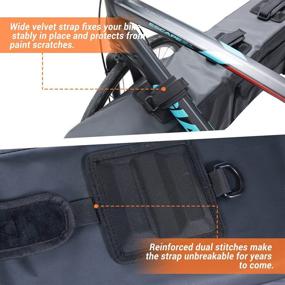 img 2 attached to Sportneer Tailgate Bike Pad Truck Protection Pads - Waterproof & Scratch-Prevention for Mountain Bikes with 2 Convenient Tool Pockets - Fits Most Trucks for Transporting up to 5 Bikes