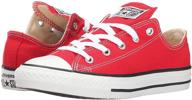 men's red converse low top shoes logo