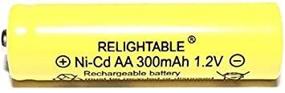 img 1 attached to Pack of 20 RELIGHTABLE 300mAh AA NiCd 🔋 1.2v Rechargeable Batteries for Garden Solar Ni-Cd Light LED