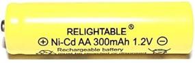 img 3 attached to Pack of 20 RELIGHTABLE 300mAh AA NiCd 🔋 1.2v Rechargeable Batteries for Garden Solar Ni-Cd Light LED