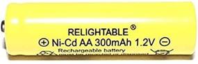 img 4 attached to Pack of 20 RELIGHTABLE 300mAh AA NiCd 🔋 1.2v Rechargeable Batteries for Garden Solar Ni-Cd Light LED