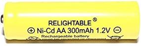 img 2 attached to Pack of 20 RELIGHTABLE 300mAh AA NiCd 🔋 1.2v Rechargeable Batteries for Garden Solar Ni-Cd Light LED