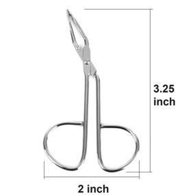 img 1 attached to ✂️ Luxxii (1 Pack) Scissors-Style Eyebrow Straight Tip (3 Pack) Tweezers Clip Set - Flat, Slant, Point Tip Tweezers for Hair Removal and Eyebrow Grooming - Silver Tone