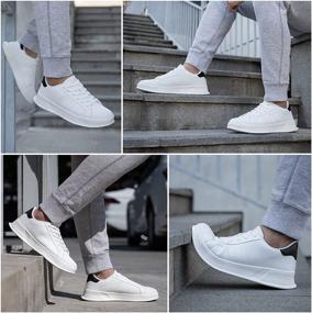 img 3 attached to Стильные и универсальные белые повседневные 👞 мужские кроссовки KPP - идеальный вариант для повседневной носки и занятий спортом.