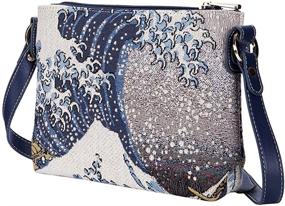 img 2 attached to Signare Tapestry Collection Crossbody XB02 ART JP WAVE