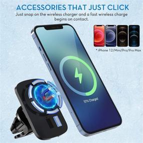 img 3 attached to 🚗 CHGeek Magnetic Wireless Car Charger: 15W Qi Car Phone Mount for iPhone 12 Series