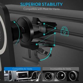 img 1 attached to 🚗 CHGeek Magnetic Wireless Car Charger: 15W Qi Car Phone Mount for iPhone 12 Series