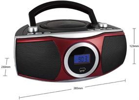 img 3 attached to 🔴 HANNLOMAX HX-315CD Portable CD/MP3 Boombox: AM/FM Radio, Bluetooth, LCD Display & USB Port - Red