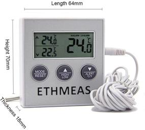 img 2 attached to ETHMEAS Digital Refrigerator Thermometer - Easy-to-Read Fridge Thermometer with Large LCD Display, High/Low Temperature Memory & Alarm Function