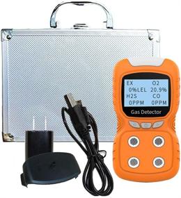 img 1 attached to 🔥 XLA Alert Gas Detector - Gas Clip 4 Gas Monitor Tester & Analyzer with Rechargeable LCD Display - Sound Light Shock Air Quality Tester - 2 Year Detector…
