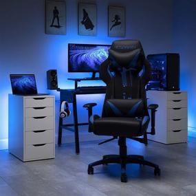 img 1 attached to 🎮 RESPAWN 205 Racing Style Gaming Chair in Blue: Enhance Your Gaming Experience with RSP-205-BLU