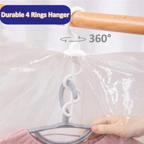 img 2 attached to 👕 Glorystage Hanging Vacuum Storage Bags 6 Pack - Space Saver Vacuum Sealer Bags for Clothes, 53.1x27.6 inch Jumbo Garment Protector Cover - Winter Coat, Dress, Out of Season Clothes - Reusable Airtight