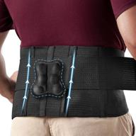 🏋️ omples back brace: lower lumbar waist support posture corrector for men and women - x-large size with removable pad, ideal for heavy weight lifting, pain relief, scoliosis, sciatica, and herniated disc логотип