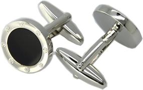 img 2 attached to 👔 Classy Round Screw Tuxedo Cufflinks - Elevate Your Formal Attire!