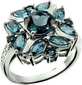 img 4 attached to 💎 RB Gems Sterling Rhodium Plated London Blue Topaz Boys' Jewelry: Exceptional Style for Young Trendsetters
