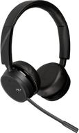🎧 plantronics voyager 4220 uc usb-a (poly) - bluetooth dual-ear (stereo) headset - connect to pc, mac, & desk phone - noise canceling - compatible with teams, zoom & more logo