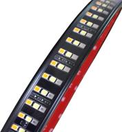 🚚 autuneer led tailgate light bar - 60 inch triple row 504led truck led light strip, waterproof running, reverse, braking, turn signal - amber/red/white - for pickup, suv, rv, trailer - dodge ram, toyota, chevy logo