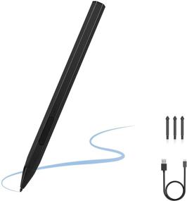 img 4 attached to 🖊️ KETAKY Stylus Pen for Microsoft Surface - Palm Rejection, 4096 Pressure Sensitivity, Eraser, Right Click Button - Surface Pro X/7/6/5/4, Surface Go/Laptop/Studio/Book - Rechargeable