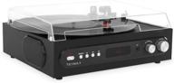 🎵 black victrola vta-65-blk: all-in-one bluetooth record player with built-in speakers & 3-speed turntable logo