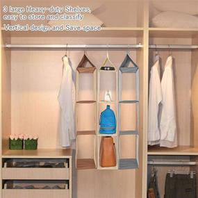 img 2 attached to 👜 Effortless Bag Organization: TABITORA Hanging Handbag Organizer in Beige