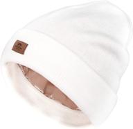 🧢 hatiis beanie hat with satin lining - cuffed plain skull hat for women and men - unisex winter knit cap beanie logo