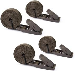 img 4 attached to 📸 Pack of 4 WingHome Wildlife Trail Camera Mounting Straps - Durable Nylon Fiber Straps in Dark Olive