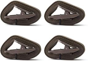 img 3 attached to 📸 Pack of 4 WingHome Wildlife Trail Camera Mounting Straps - Durable Nylon Fiber Straps in Dark Olive