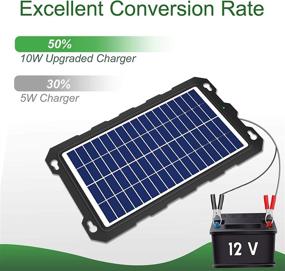 img 3 attached to 🌞 POWISER 10W Solar Battery Charger for Automotive, Motorcycle, Boat, Marine, RV, and More - 12V Solar Powered Battery Maintainer & Charger (10W Poly)