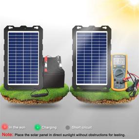 img 1 attached to 🌞 POWISER 10W Solar Battery Charger for Automotive, Motorcycle, Boat, Marine, RV, and More - 12V Solar Powered Battery Maintainer & Charger (10W Poly)