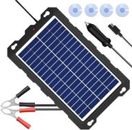 🌞 powiser 10w solar battery charger for automotive, motorcycle, boat, marine, rv, and more - 12v solar powered battery maintainer & charger (10w poly) logo