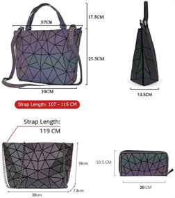 img 3 attached to Stylish and Functional Luminous Geometric Travel Handbag for Women: Handbags, Wallets, and Crossbody Bags