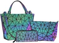 stylish and functional luminous geometric travel handbag for women: handbags, wallets, and crossbody bags logo