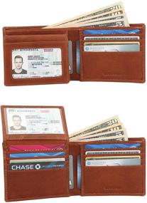 img 3 attached to Men's Genuine Leather Wallet with Window Pockets - Botanner Accessories