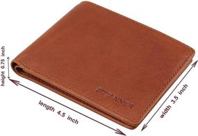 img 2 attached to Men's Genuine Leather Wallet with Window Pockets - Botanner Accessories