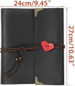 img 2 attached to 📸 OwnMy DIY Photo Album Scrapbook - PU Leather Adventure Photo Book with Corner Stickers - Gifted Box Included - Perfect for Baby Memory Book, Birthday, Wedding, Anniversary - Black