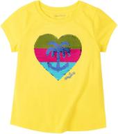 👚 nautica girls' flippable sequin tee shirt: sparkling style for the fashion-forward logo